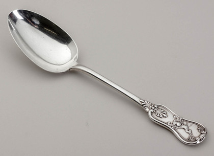 Scottish Antique Silver Private Die Tablespoon - Bartholomew Family Crest