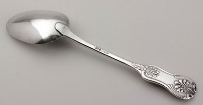 Scottish Antique Silver Private Die Tablespoon - Bartholomew Family Crest