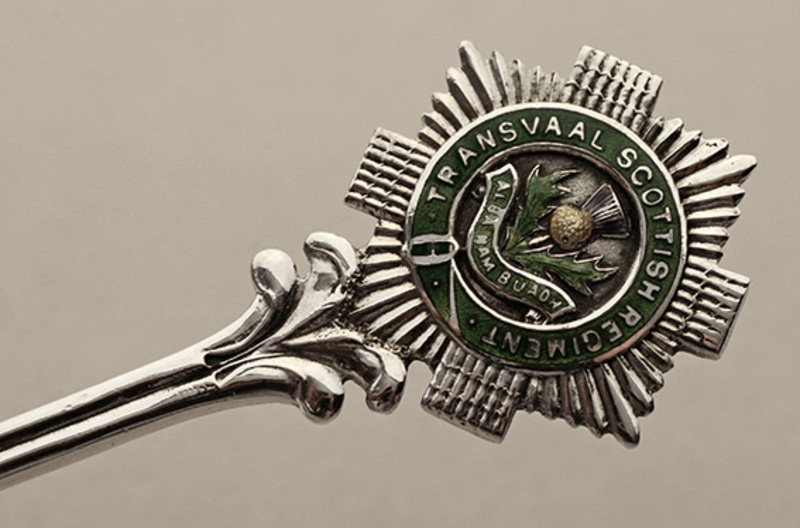 Leopard Antiques Transvaal Scottish Regiment - Set of 6 Silver and ...