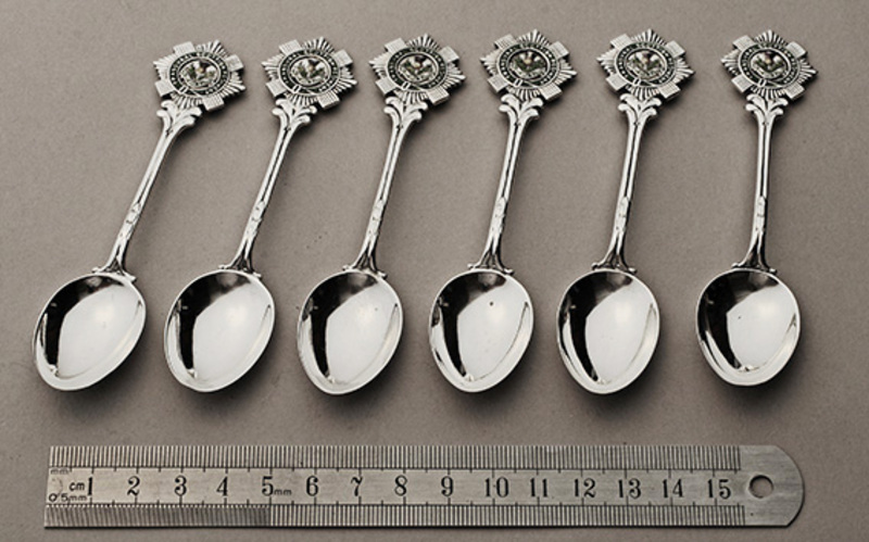 Leopard Antiques Transvaal Scottish Regiment - Set of 6 Silver and ...