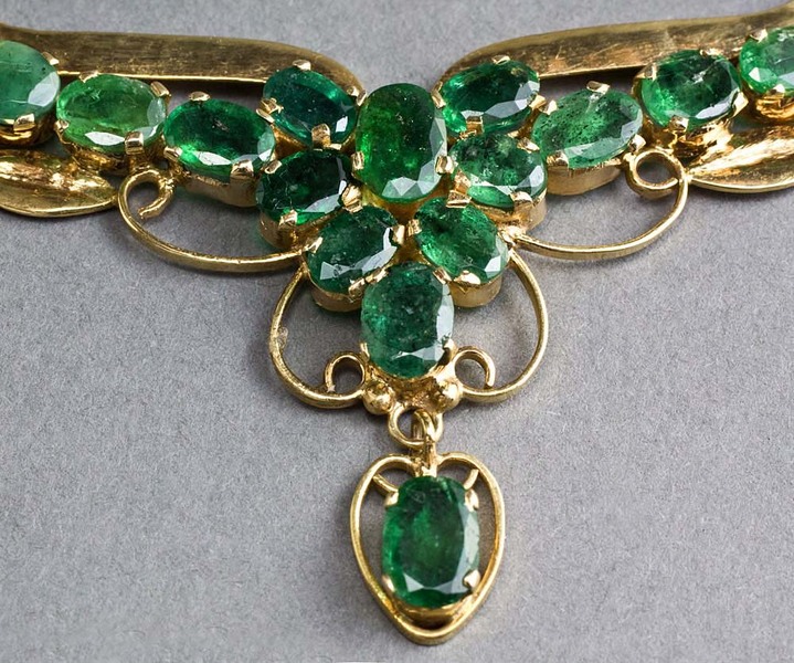 Leopard Antiques Brazilian Emerald and 