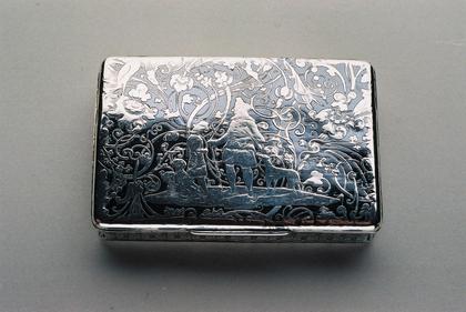 French niello silver snuff box