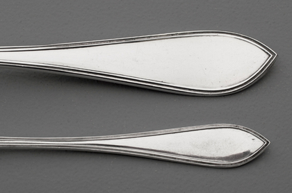 Dutch Silver Ice Cream Spoon Set - 12 Spoons and Serving Spoon