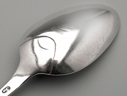 Dutch Silver Hanoverian Tablespoon or Porridge Spoon - Utrecht, Sebastiaan de Mare