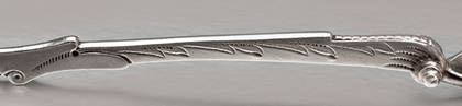 German Silver Auricular Scroll Spoon - Hamburg, J.F. Nicolassen