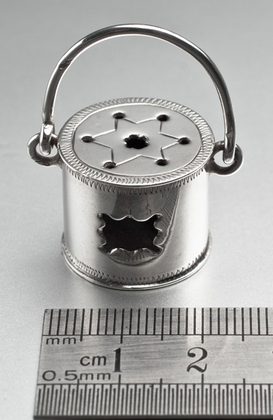 Dutch Silver Miniature Foot Stove (Foot Warmer) - Karel Nicolaas zur Muhlen