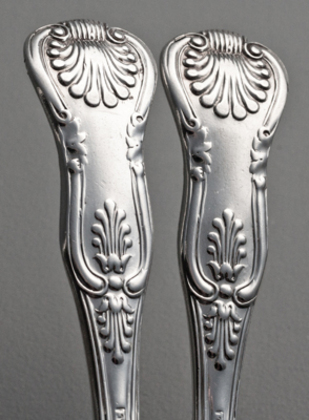 Cape Silver Kings Pattern Dessert Forks (Pair) - Waldek