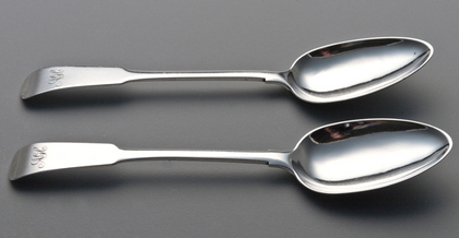 Scottish Provincial Aberdeen Silver Tablespoons (Pair) - Peter Ross