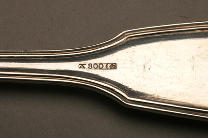 German Silver spoon set (12 spoons and ladle)