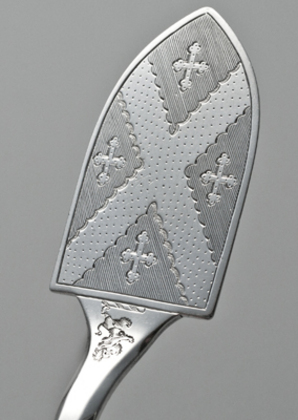 Victorian Silver Armorial Butter Spade