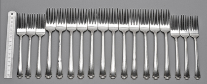 Wallace Georgian Colonial Sterling 1932 Tableforks (Set of 12) and Salad Forks (Set of 6)