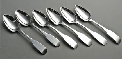 Irish Georgian Silver Dessert Spoons (Set of 6) - Samuel Neville