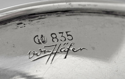 Ubersee Kaffee Hamburg Silver Coin Dish - Drei Mark, Freie Und Hansestadt Hamburg