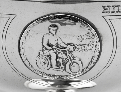 Douglas Motorcycles Antique Silver Trophy - Fritz Zurcher - DJ Run