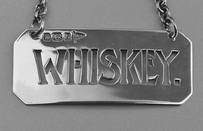 Art Nouveau Silver Whiskey Label - Charles Rennie Mackintosh