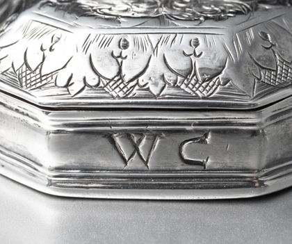 17th Century Silver & Agate Spice Box