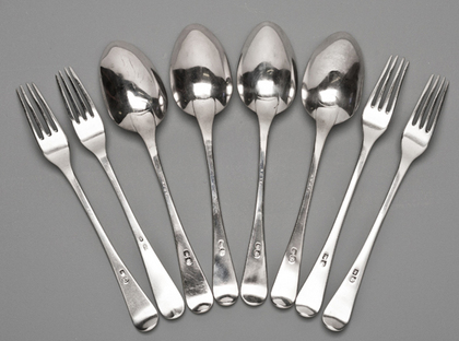 Cape Silver Tablespoon and Tablefork Set (8, 4 of each) - Johannes Combrink