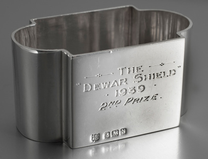 South African National Rifle Association Dewar Shield Sterling Silver Napkin Ring
