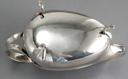  Arts & Crafts Antique Silver Sauce Boat - Art Nouveau Silver