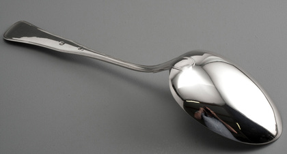 Danish Antique Silver Serving Spoon - Exceptional Size - Horsens Solvvarefabrik