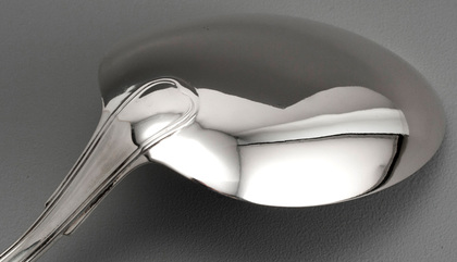 Danish Antique Silver Serving Spoon - Exceptional Size - Horsens Solvvarefabrik
