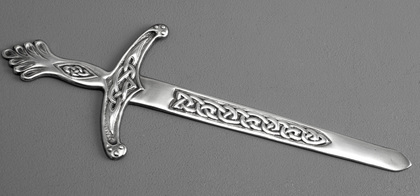 Iona Celtic Silver Sword Letter Opener - Alexander Ritchie