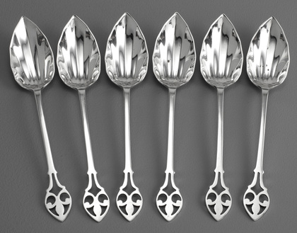 Art Deco Sterling Silver Grapefruit Spoons - Set of 6