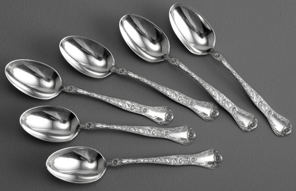 Antique Gorham Sterling Silver Coffee Spoons (Set of 6) - Marguerite Pattern