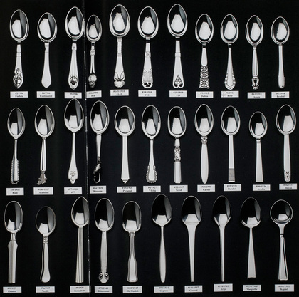 Georg Jensen Akkeleje #77 Sterling Silver Coffee Spoons (Set of 6) - Columbine, 1918