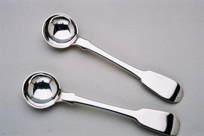 Cape Silver saltspoons (pair) - Jacobus Vos