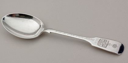 Durban Light Infantry Sterling Silver Trophy Spoon - R.S.M White, Natal Schools Cadet Corps
