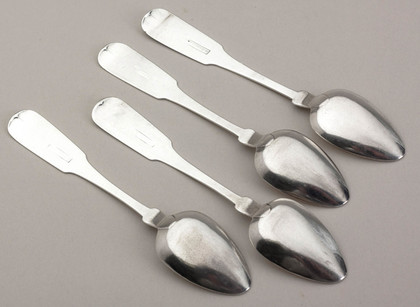 Canadian Silver Teaspoons (Set of 4) - John Ramage, Kingston Ontario
