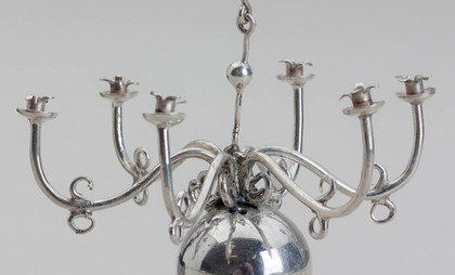 Dutch Antique Silver Miniature Chandelier - Kaarsenkroon
