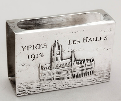 Ypres Les Halles 1914 Antique Silver Matchbox Holder or Cover - Harrods