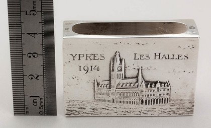 Ypres Les Halles 1914 Antique Silver Matchbox Holder or Cover - Harrods