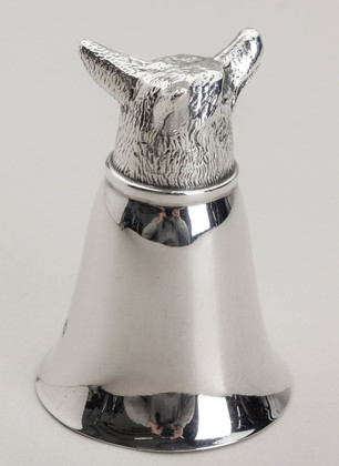 Sterling Silver Fox Head Stirrup Cup - Francis Howard