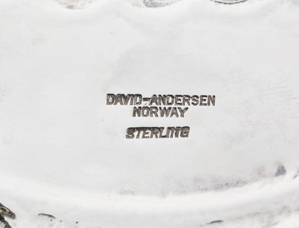 Norwegian Sterling Silver and Enamelled Dish - World War II, David Andersen, Air Vice Marshal Brown
