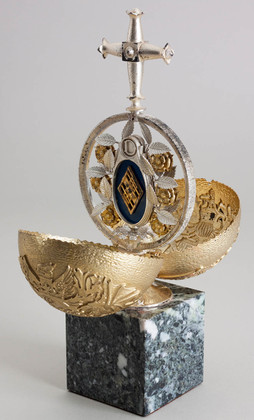 Christopher Lawrence Silver Gilt Charles & Diana Commemorative Coronation Orb - Royal Family Event