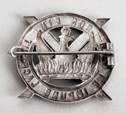 Antique Silver Scottish Regimental or Clan Badge Brooch - Nemo Me Impune Lacessit