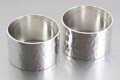Scottish Silver Arts & Crafts Silver Napkin Rings (Pair) - Eric Norris Smith