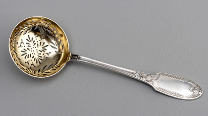 Puiforcat 950 Antique French silver Empire Pattern Sifter Ladle