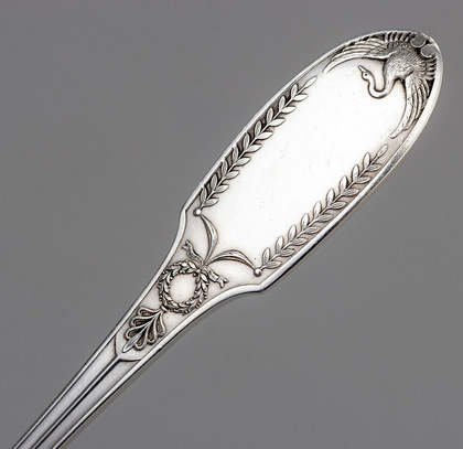 Puiforcat 950 Antique French silver Empire Pattern Sifter Ladle