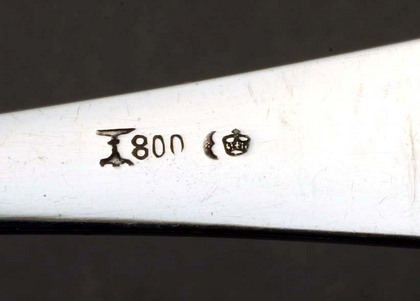 Art Nouveau Silver Tablespoon set (6)