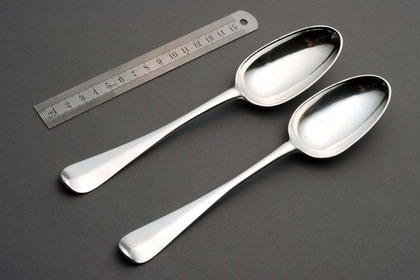 Scottish Silver Hanoverian tablespoons (pair)