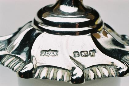 Silver and Ivory knife rests (pair)