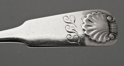 Scottish Provincial Silver Shell Teaspoons (set of 8) - Perth, James Stobie, John Pringle