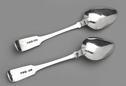 Canadian Silver Tablespoons (Pair) - John Munro, Saint John, New Brunswick