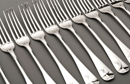 Scottish Silver Tableforks (Set of 12) - Robert Gray & Sons