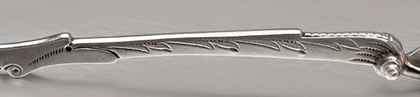 German Silver Auricular Scroll Spoon - Hamburg, J.F. Nicolassen