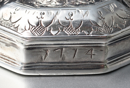 17th Century Silver & Agate Spice Box